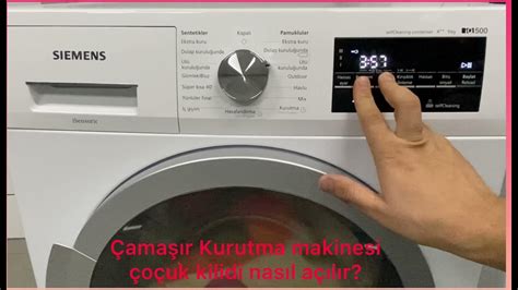 siemens çamaşır makinesi kilidi nasıl açılır